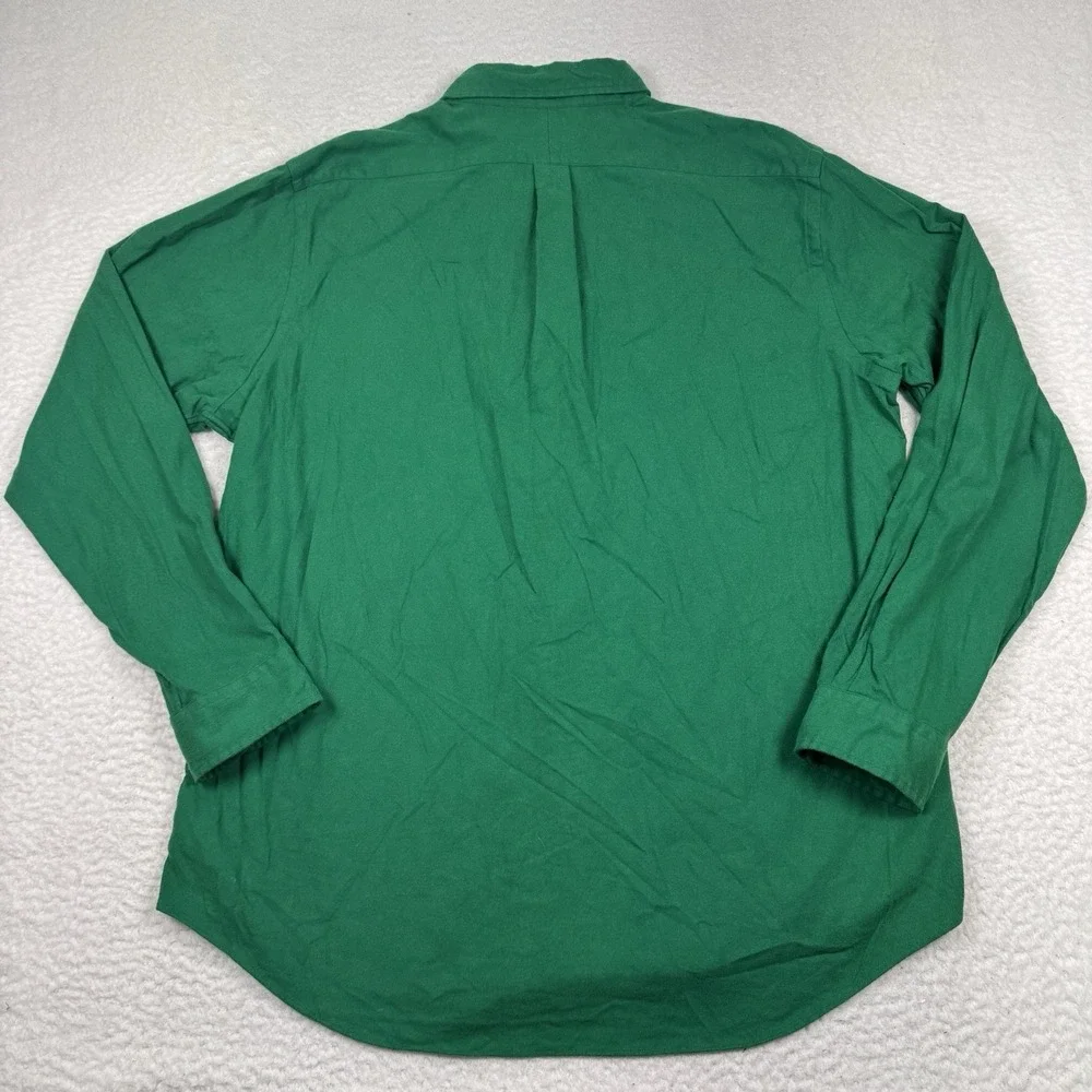Polo Ralph Lauren Chamois Sport Shirt Men's 2XL‎ Classic Fit Green Button Front